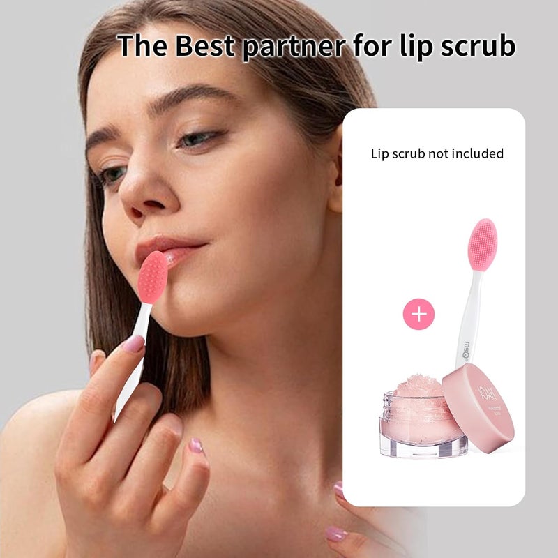 MSQ 5 PCS Lip Scrub Brush, Double-end Silicone Nose Clean Brush Lip Exfoliating Brush for Men Women Double-Sided Soft ​Lip Brush for ​Smoth Lip Appearance - Image 2